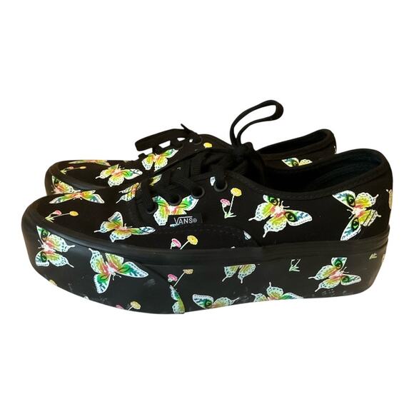 Vans Shoes - Y2K Vans Sneakers Women 7.5 Black Butterfly Platform